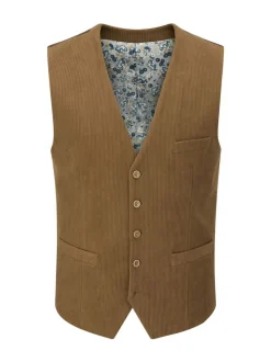 Skopes Brown Dorsey Suit Corduroy Waistcoat