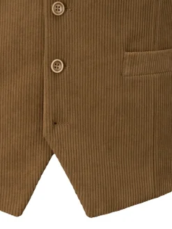 Skopes Brown Dorsey Suit Corduroy Waistcoat