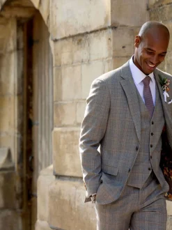 Skopes Brown Haley Tailored Fit Check Suit Jacket