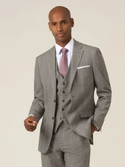 Skopes Brown Haley Tailored Fit Check Suit Jacket