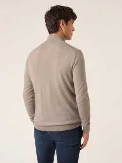 Skopes Brown Russ Merino Blend Roll Neck Sweater