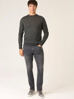 Skopes Charcoal Grey Alex Merino Blend Crewneck Sweater
