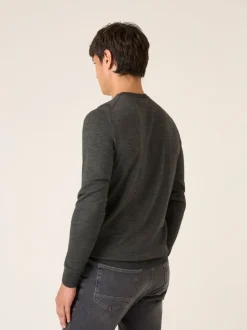 Skopes Charcoal Grey Alex Merino Blend Crewneck Sweater