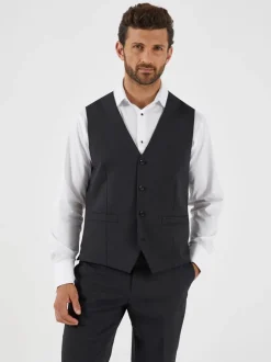 Skopes Charcoal Grey Single Breasted Wool Rich Darwin Suit Waistcoat
