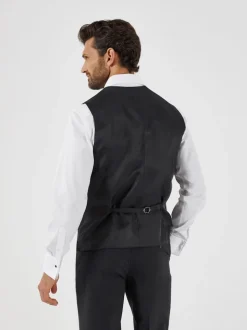Skopes Charcoal Grey Single Breasted Wool Rich Darwin Suit Waistcoat
