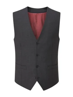Skopes Charcoal Grey Single Breasted Wool Rich Darwin Suit Waistcoat