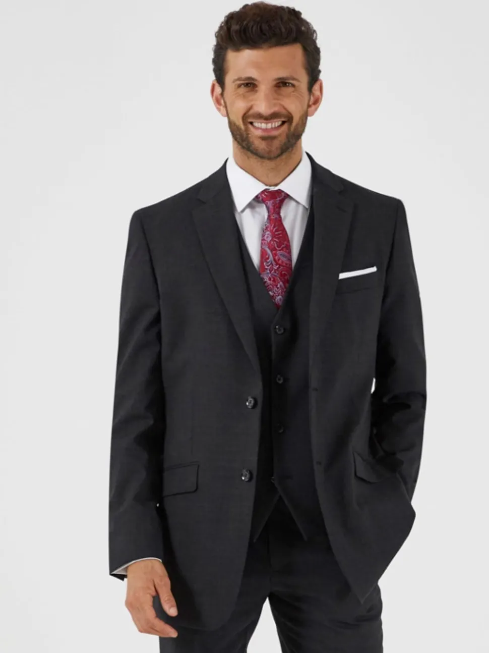 Skopes Charcoal Grey Wool Rich Darwin Suit Jacket