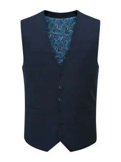Skopes Dark Navy Blue Single Breasted Harcourt Single Breasted Tailored Fit Suit Waistcoat