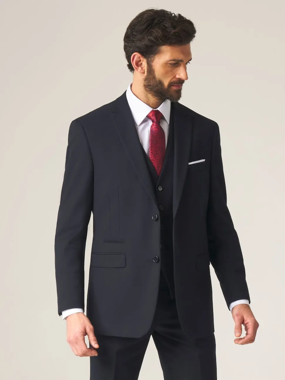 Skopes Dark Navy Blue Tailored Fit Madrid Suit: Jacket