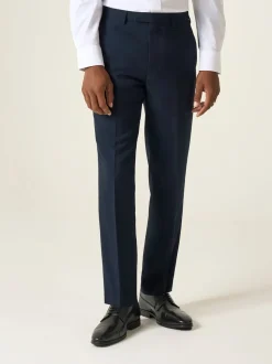 Skopes Dark Navy Blue Tapered Fit Harcourt Suit Trousers
