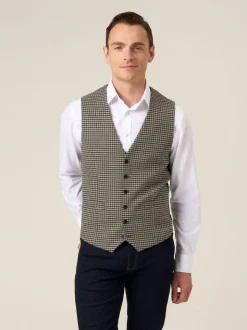 Skopes Green Boston Check Waistcoat