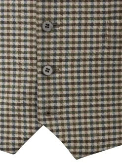 Skopes Green Boston Check Waistcoat