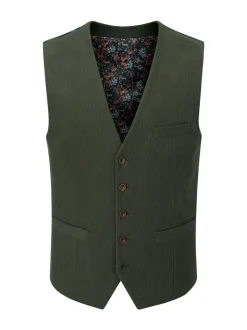 Skopes Green Dorsey Suit Corduroy Waistcoat