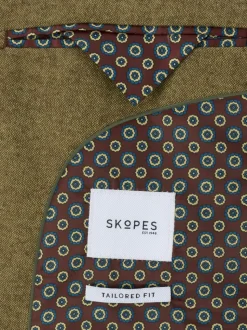 Skopes Green Fox Tailored Fit Textured Suit Jacket