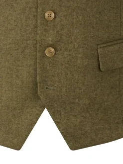Skopes Green Fox Textured Suit Waistcoat