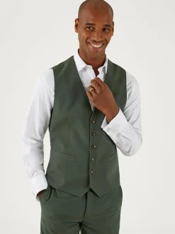 Skopes Green Harvey Single Breasted Tailored Fit Suit Waistcoat