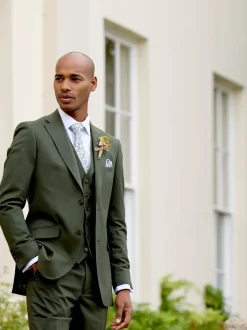 Skopes Green Harvey Single Breasted Tailored Fit Suit Waistcoat