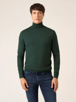 Skopes Green Russ Merino Blend Roll Neck Sweater