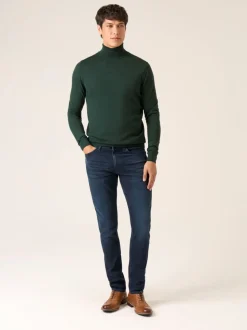 Skopes Green Russ Merino Blend Roll Neck Sweater