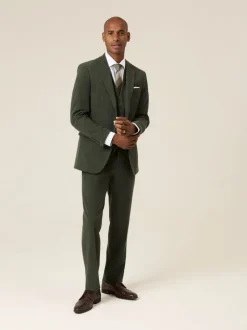Skopes Green Single Breasted Dorsey Suit Tailored Fit Double Breasted Corduroy Jacket