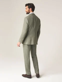 Skopes Green Single Breasted Jude Tweed Tailored Fit Suit Jacket