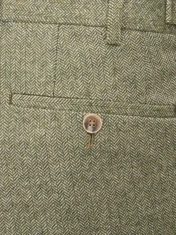 Skopes Green Tailored Fit Jude Tweed Suit Trousers