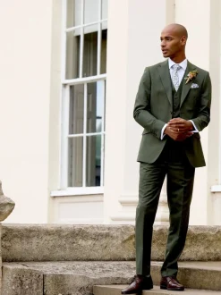 Skopes Green Tailored Fit Harvey Suit: Jacket
