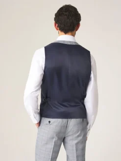 Skopes Grey Double Breasted Double Breasted Scoop Anello Suit Waistcoat