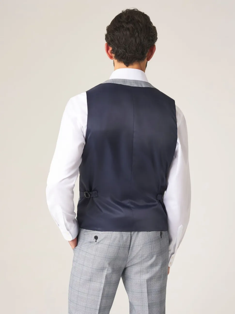 Skopes Grey Double Breasted Double Breasted Scoop Anello Suit Waistcoat
