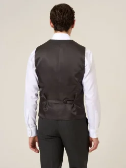Skopes Grey Elijah Suit Check Waistcoat