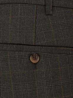 Skopes Grey Elijah Suit Tailored Fit Check Trousers