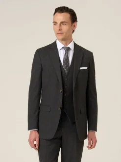 Skopes Grey Elijah Tailored Fit Check Suit Jacket