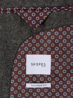 Skopes Grey Fox Tailored Fit Textured Suit Jacket