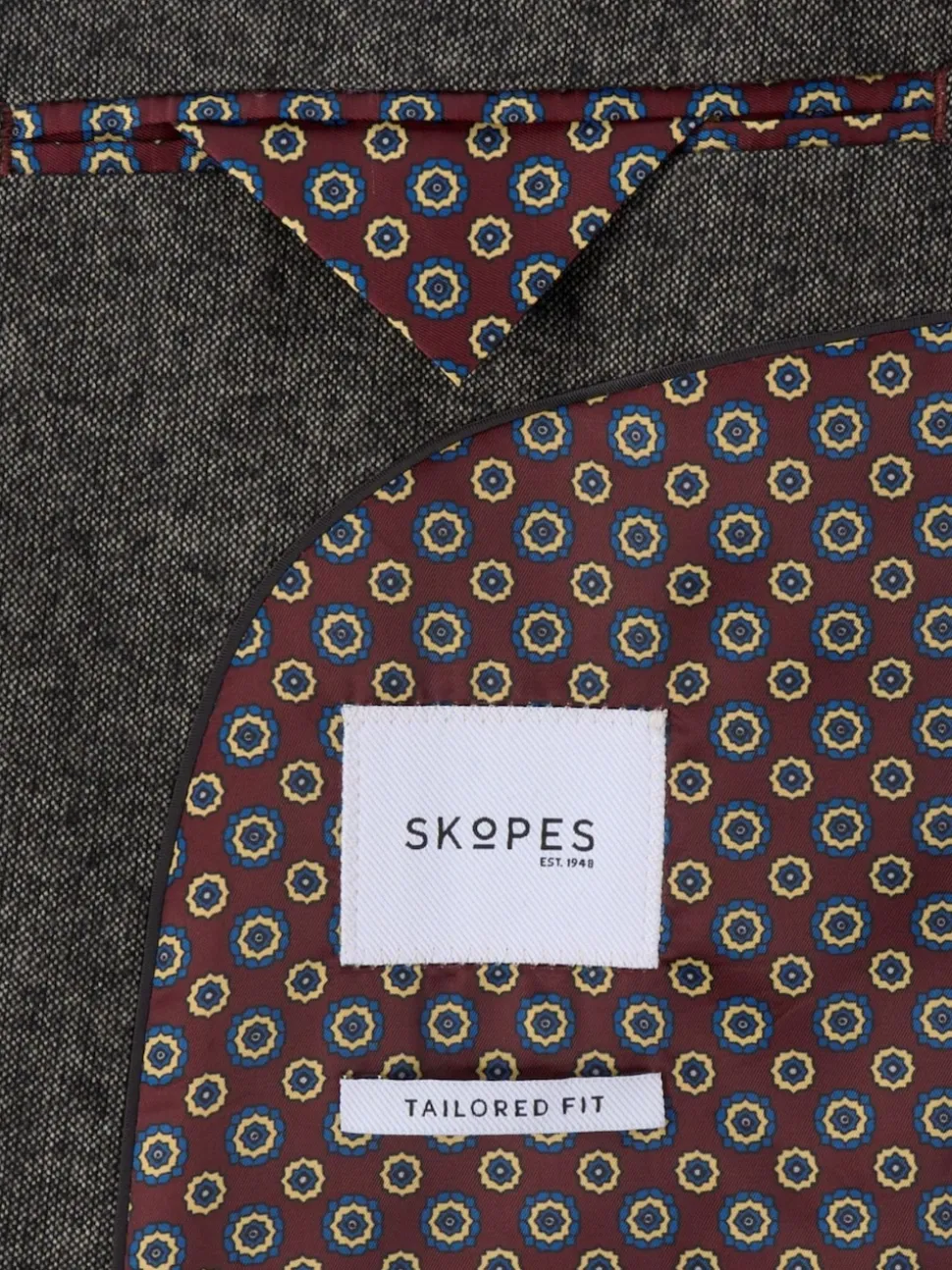 Skopes Grey Fox Tailored Fit Textured Suit Jacket