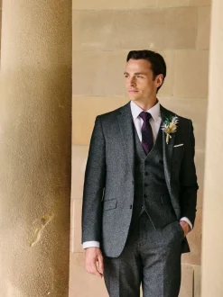 Skopes Grey Fox Textured Suit Waistcoat