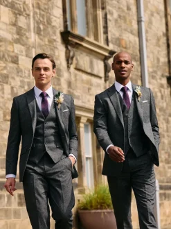 Skopes Grey Fox Textured Suit Waistcoat