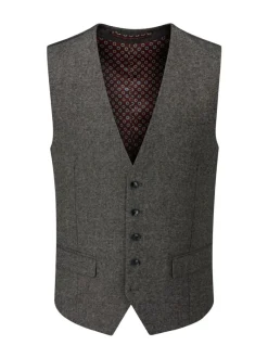 Skopes Grey Fox Textured Suit Waistcoat