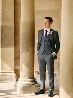 Skopes Grey Fox Textured Suit Waistcoat