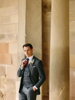 Skopes Grey Fox Textured Suit Waistcoat