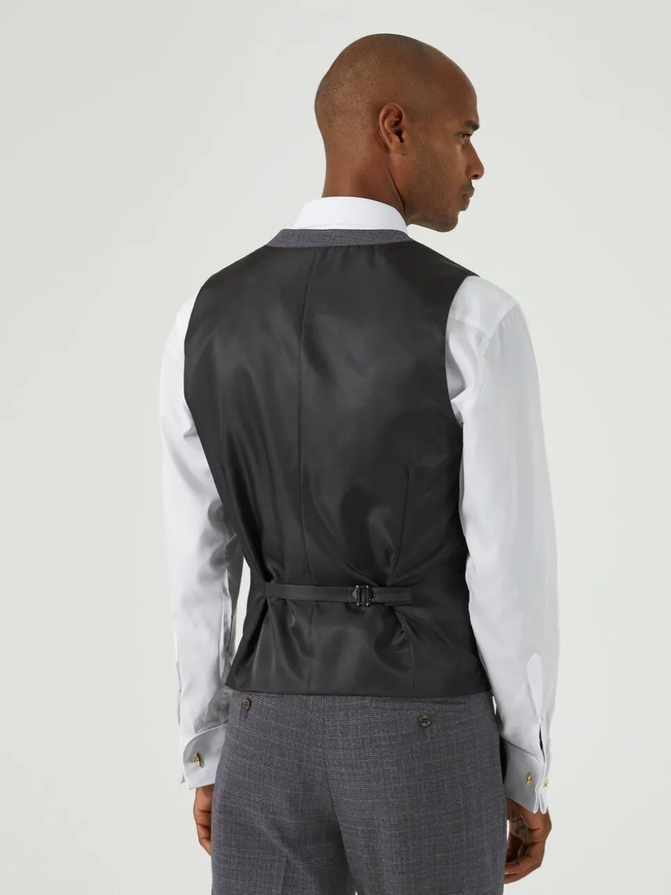 Skopes Grey Jacob Check Suit Waistcoat