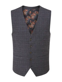 Skopes Grey Jacob Check Suit Waistcoat
