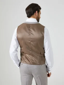 Skopes Grey Jude Tweed Tailored Fit Suit Waistcoat
