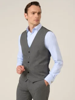 Skopes Grey Liston Flannel Suit Waistcoat