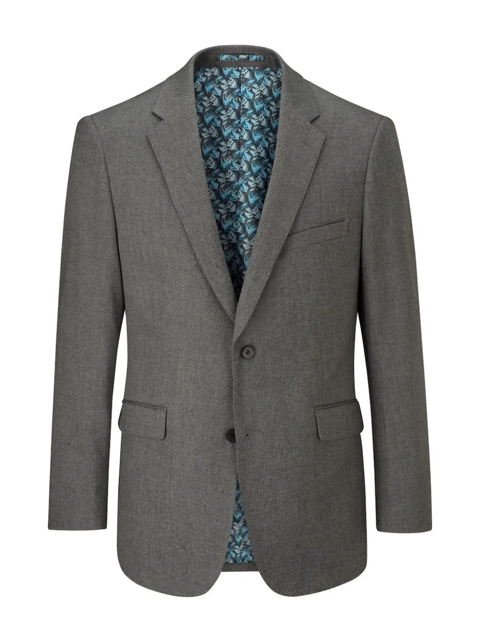 Skopes Grey Liston Tailored Fit Flannel Suit Jacket