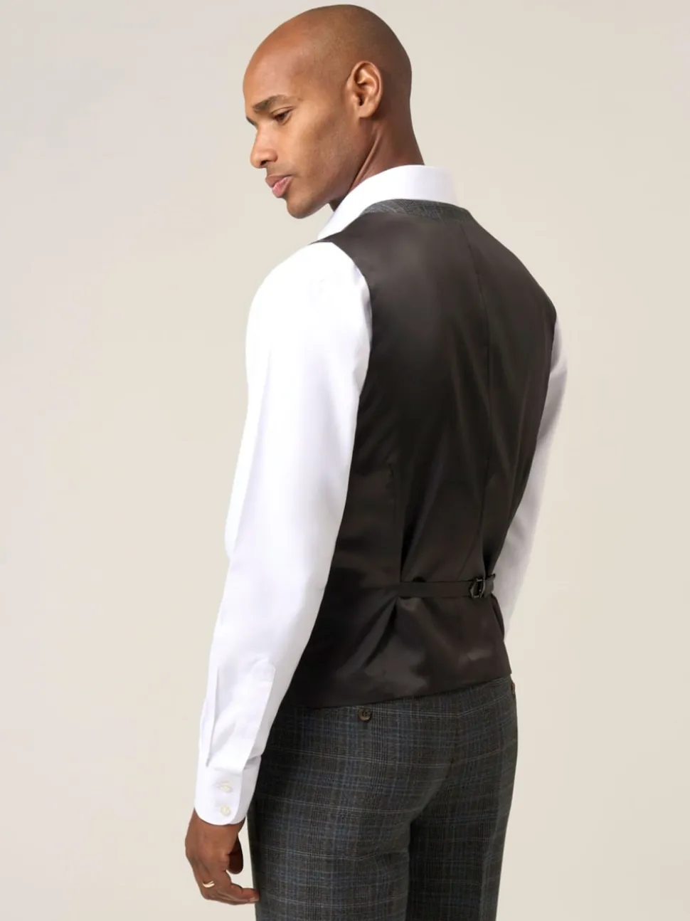 Skopes Grey Margrave Check Suit Waistcoat