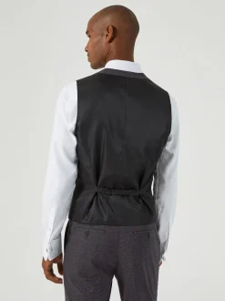 Skopes Grey Norris Check Single Breasted Suit Waistcoat