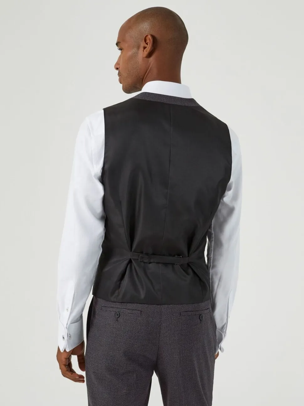 Skopes Grey Norris Check Single Breasted Suit Waistcoat