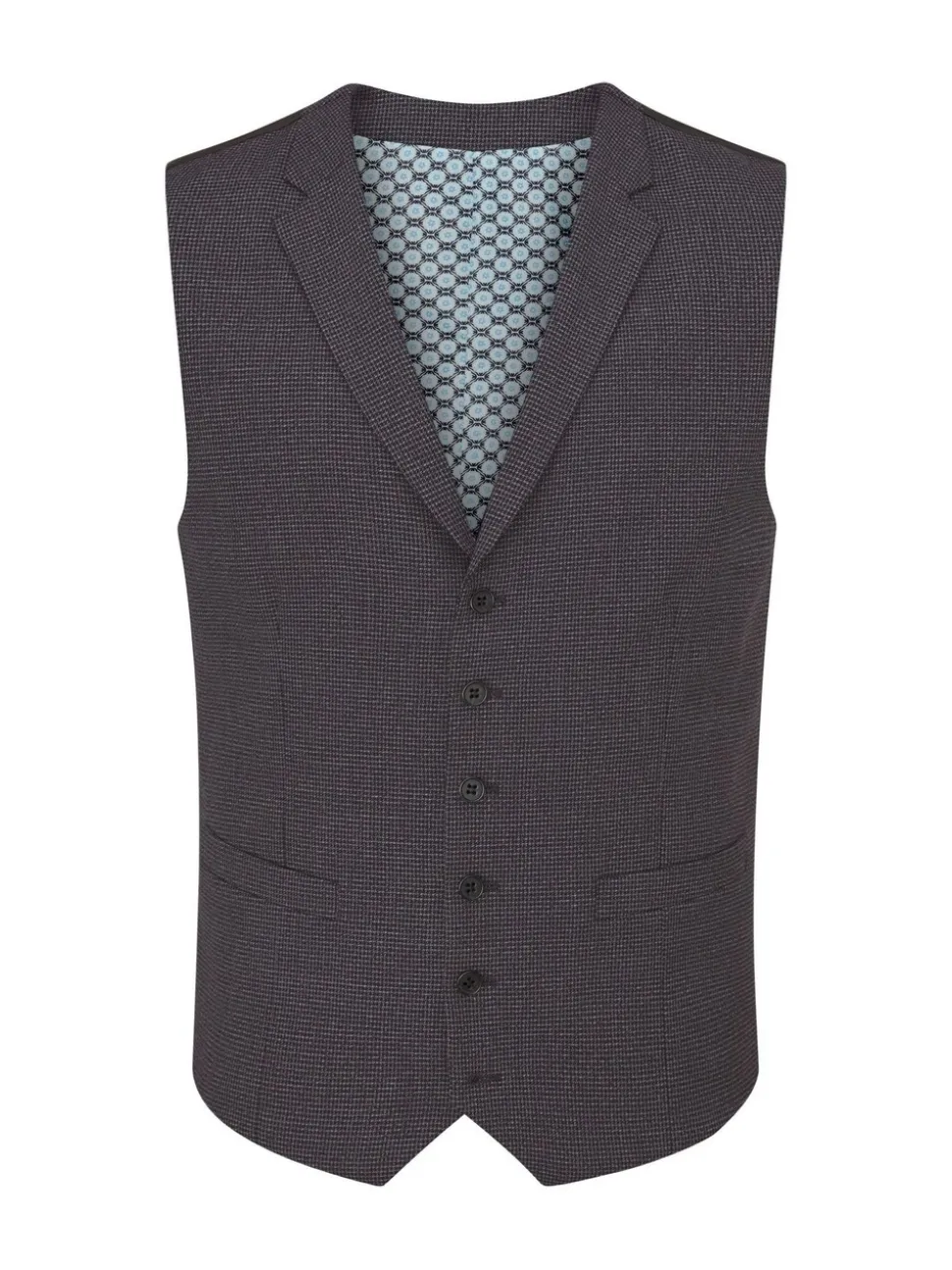 Skopes Grey Norris Check Single Breasted Suit Waistcoat