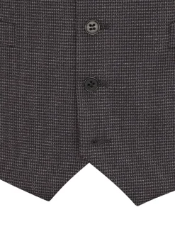 Skopes Grey Norris Check Single Breasted Suit Waistcoat