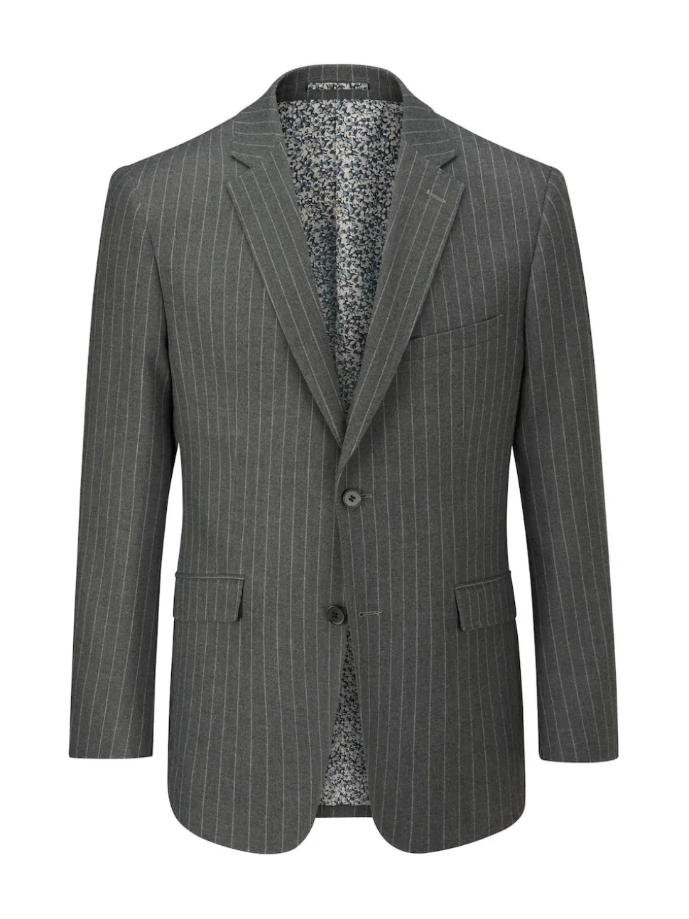 Skopes Grey Single Breasted Cassius Tailored Fit Stripe Suit Jacket